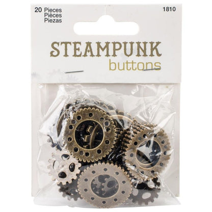 Steampunk Gears Buttons / Botones de Engranes Steampunk Descontinuado Blumenthal Lansing
