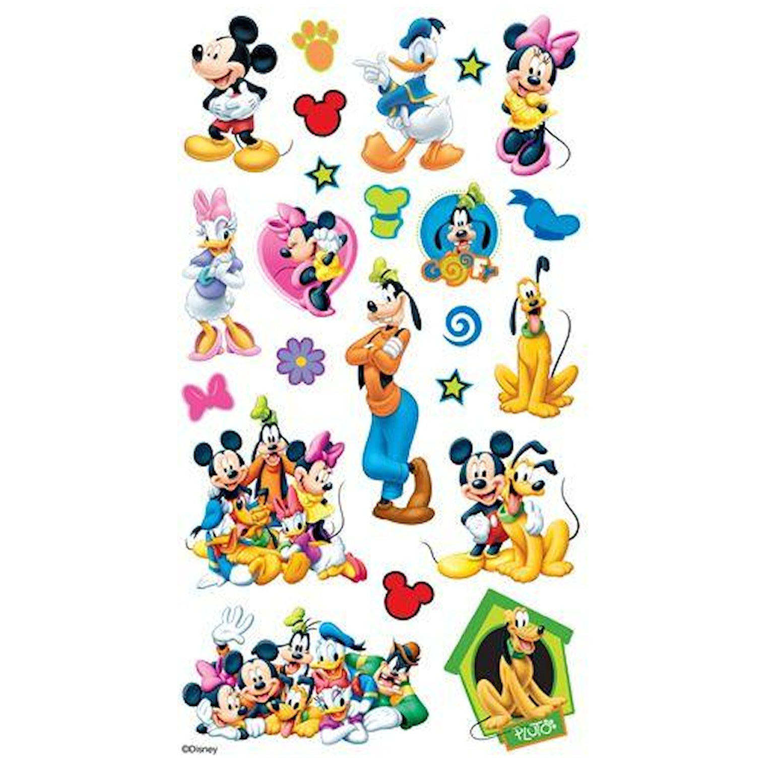 Mickey and Friends Stickers  / Estampas de Mickey Mouse y sus Amigos.