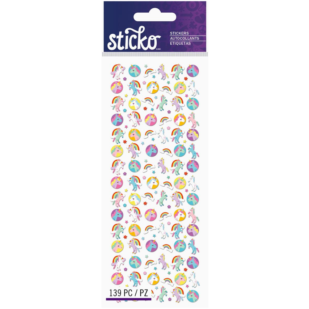 Tiny Stickers Unicorns / Estampas de Unicornios