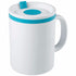 Iconic Desk Mug 16oz White & Teal / Taza Para Escritorio con Tapa Descontinuado Copco