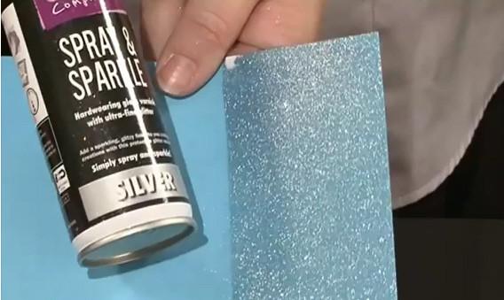 Spray &amp; Sparkle Silver Glitter / Spray para dar brillitos al papel Descontinuado Crafter&
