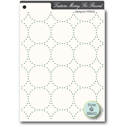 Texture Merry Go Round Stencil / Plantilla De Círculos Esténciles / Plantillas Memory Box