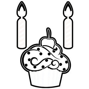 Cupcake and Candles Cut Die / Suaje Cupcake y Velas