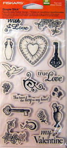 Sellos de Goma Cling Amor Verdadero / True Love 03-013406 Descontinuado Fiskars