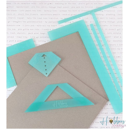 Escuadras para Encuadernación Color Aqua Descontinuado Hobbees