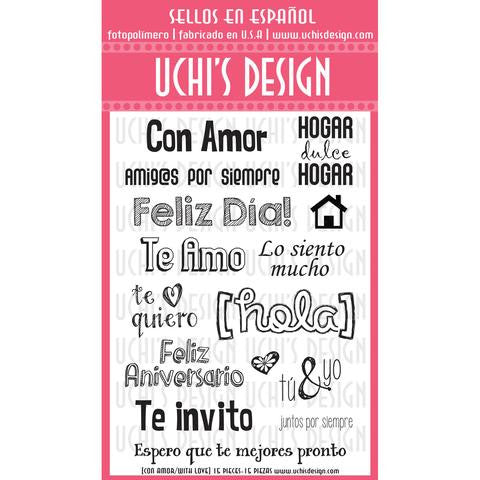 Clear Stamps With Love / Sellos De Polimero Con Amor Descontinuado Uchis Desing