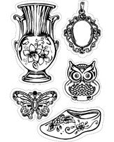 Sellos de Goma Cling Antiguedades / Vintage Collectables Descontinuado Inkadinkado