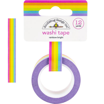 Washi Tape Rainbow Bright / Cinta Adhesiva Descontinuado Doodlebug