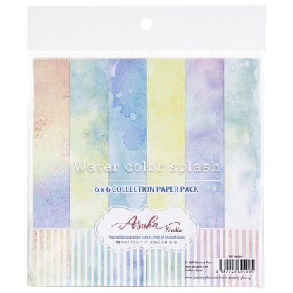 Double-Sided Watercolor Splash Paper 6" / Block Papel Doble Cara Acuarelas 6" Descontinuado Asuka Studio
