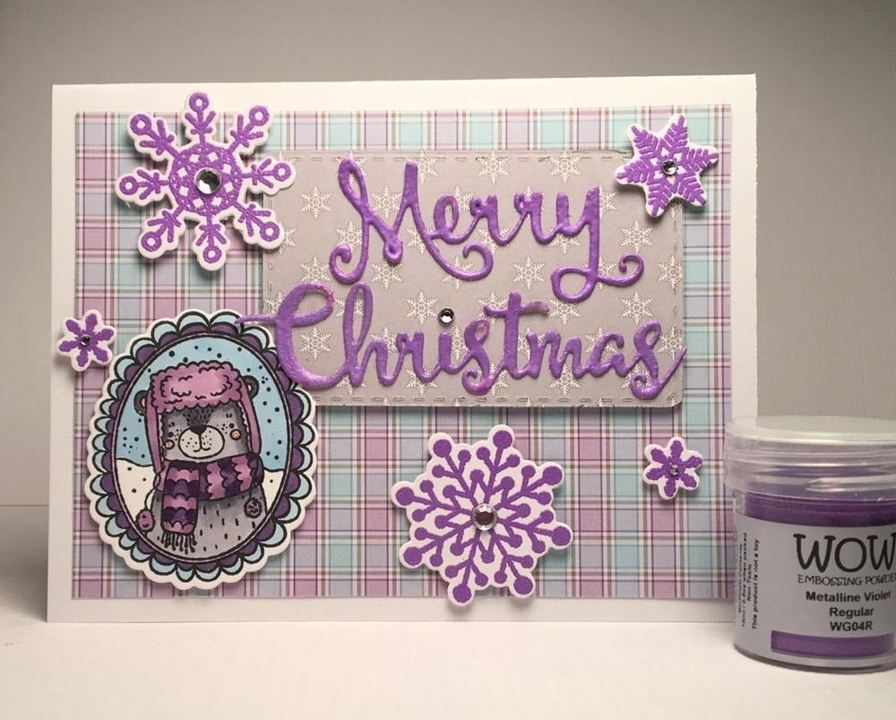 Metalline Violet Embossing Powder / Polvo de Embossing Violeta Descontinuado Wow!